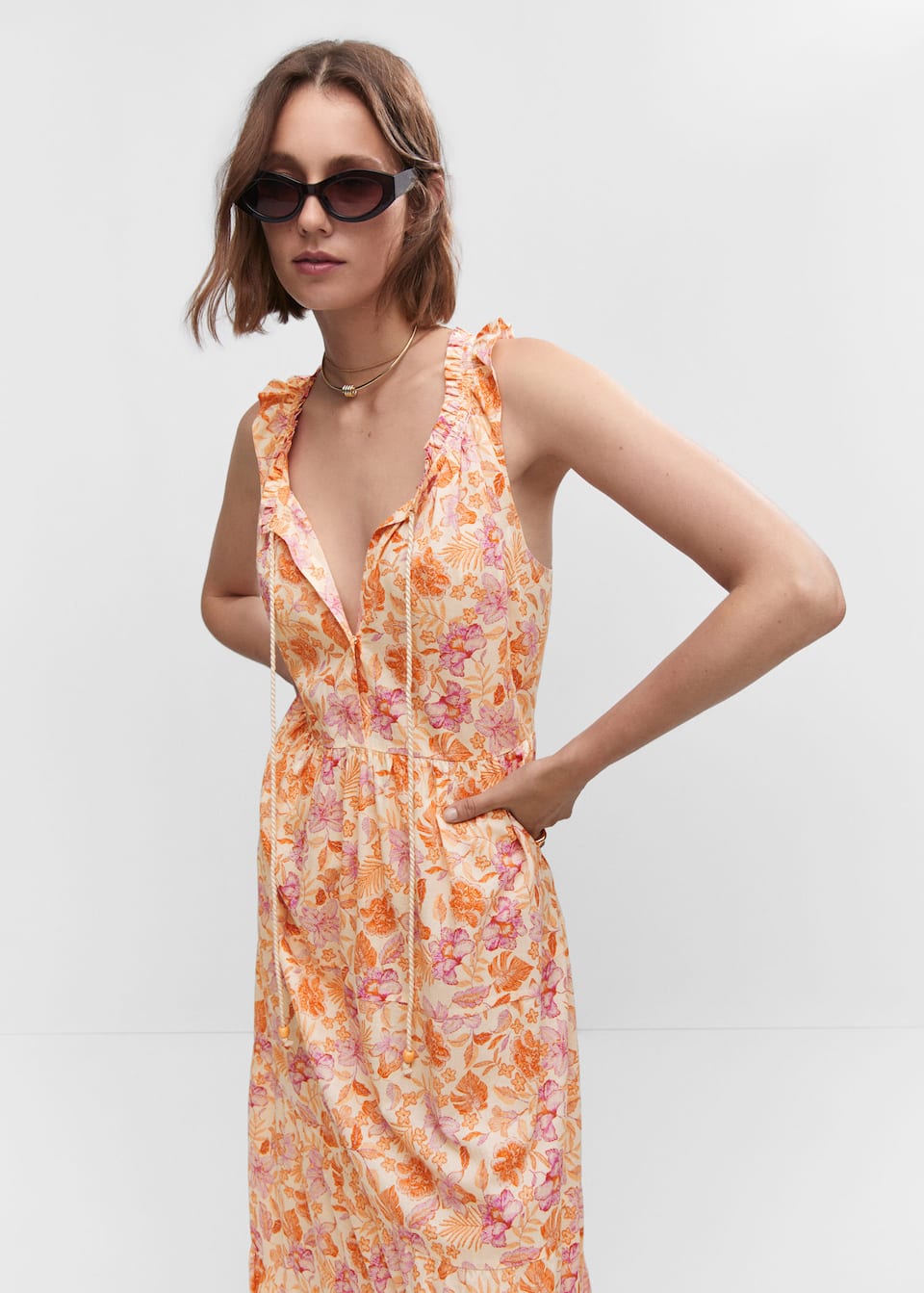 Cord floral dress - Laurel Morgan