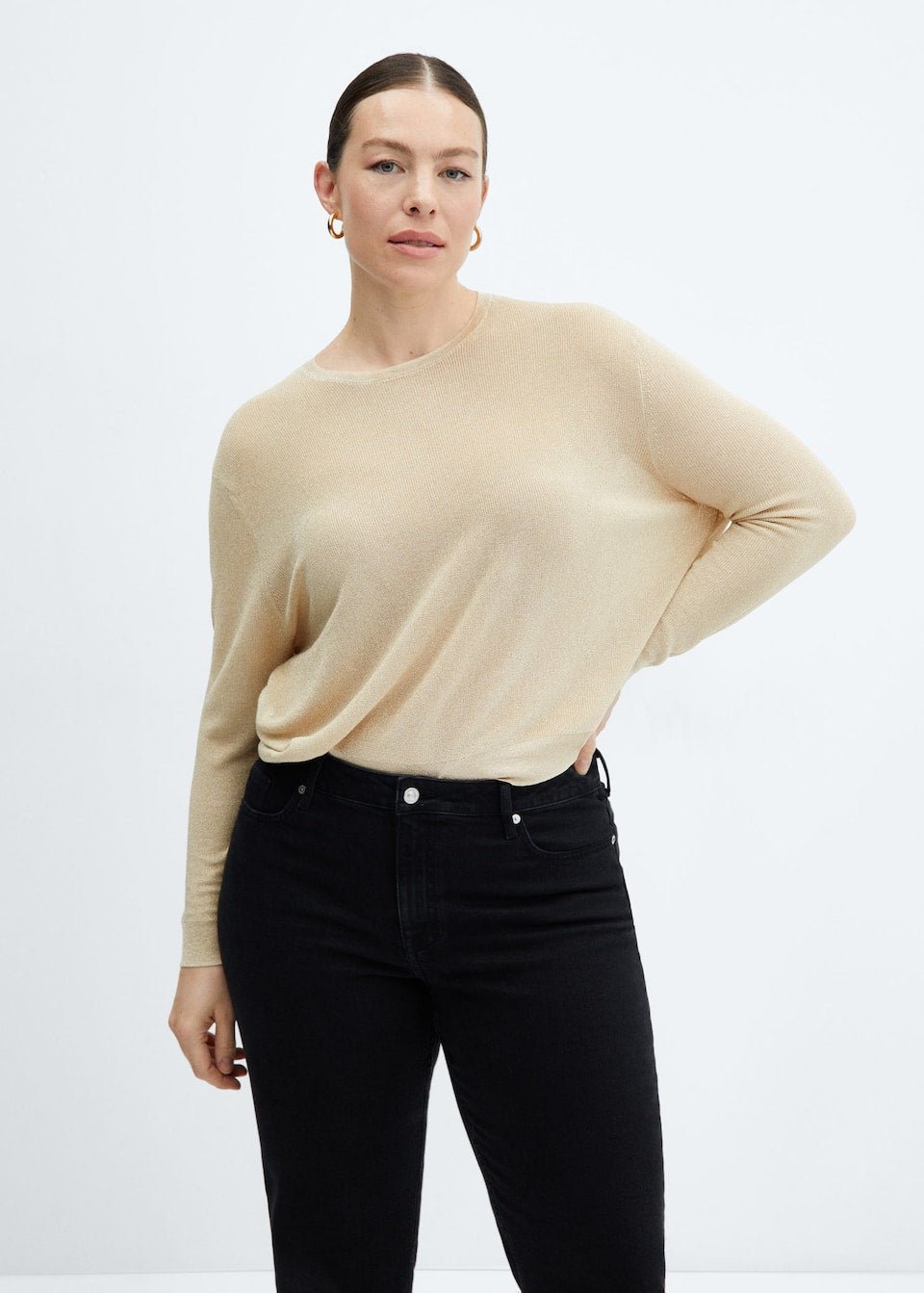 Crewneck lurex sweater - Laurel Morgan