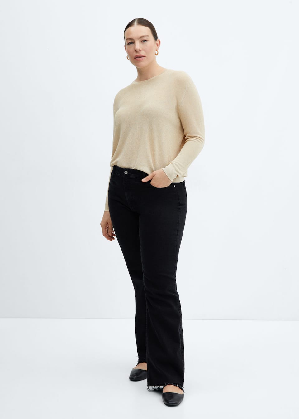 Crewneck lurex sweater - Laurel Morgan