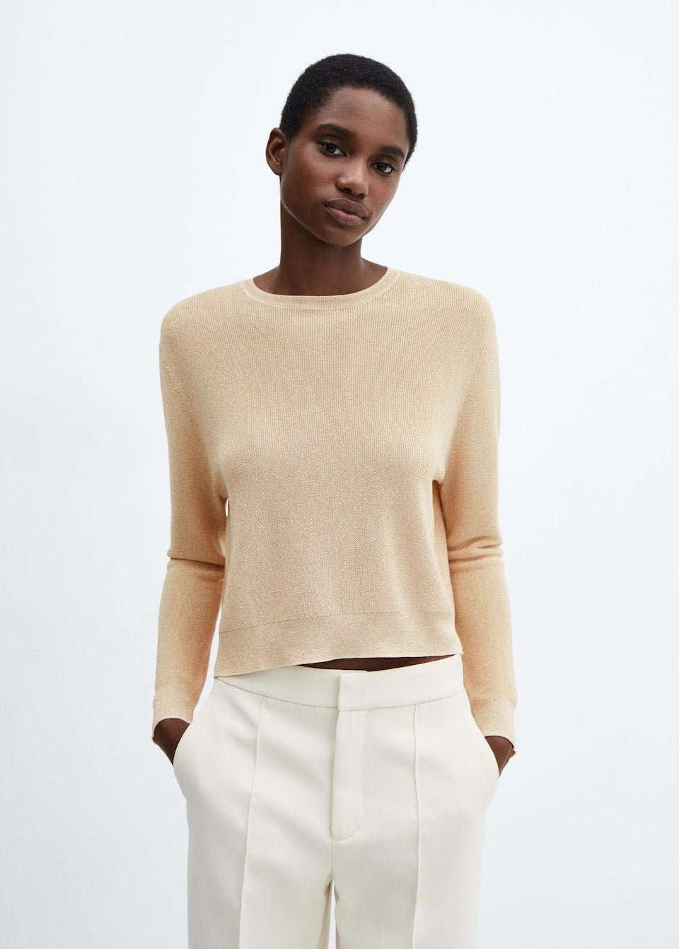 Crewneck lurex sweater - Laurel Morgan