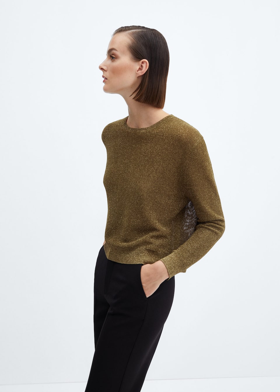 Crewneck lurex sweater - Laurel Morgan