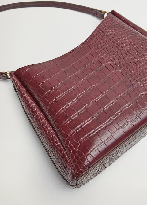 Croc-effect baguette bag - Laurel Morgan