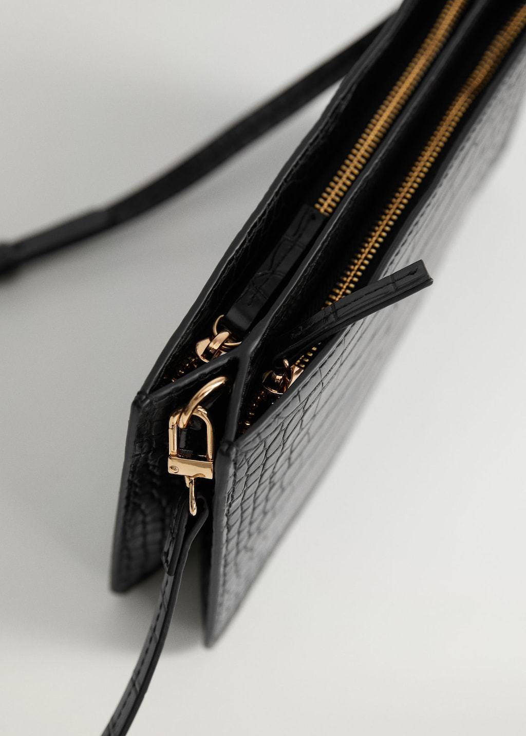 Croc-effect baguette bag - Laurel Morgan