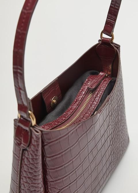 Croc-effect baguette bag - Laurel Morgan