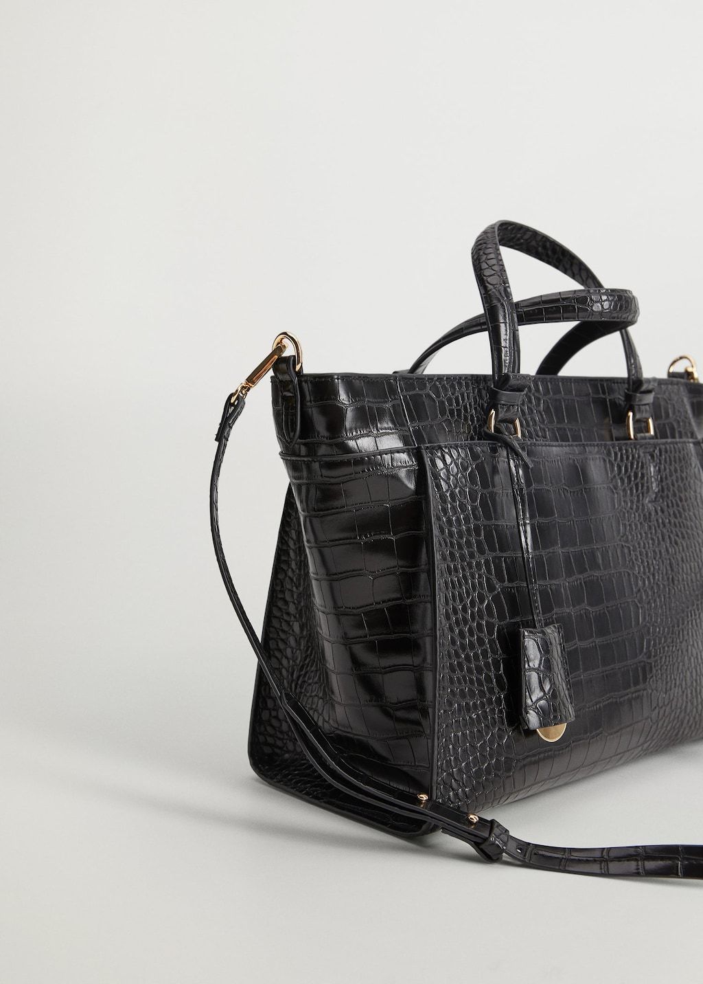 Croc-effect shopper bag - Laurel Morgan