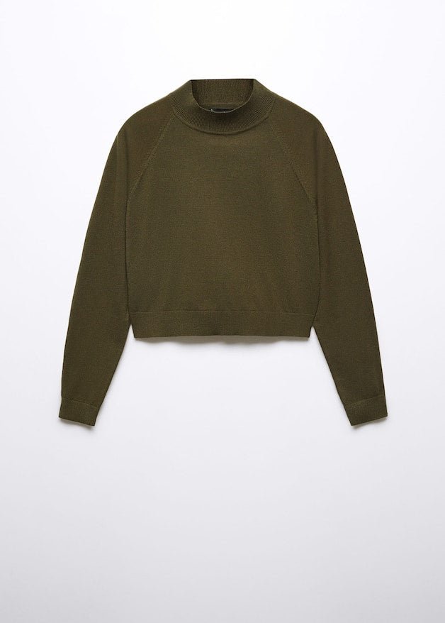 Crop sweater with perkins collar - Laurel Morgan