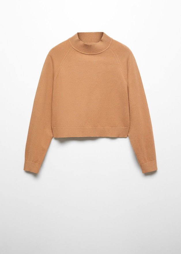 Crop sweater with perkins collar - Laurel Morgan