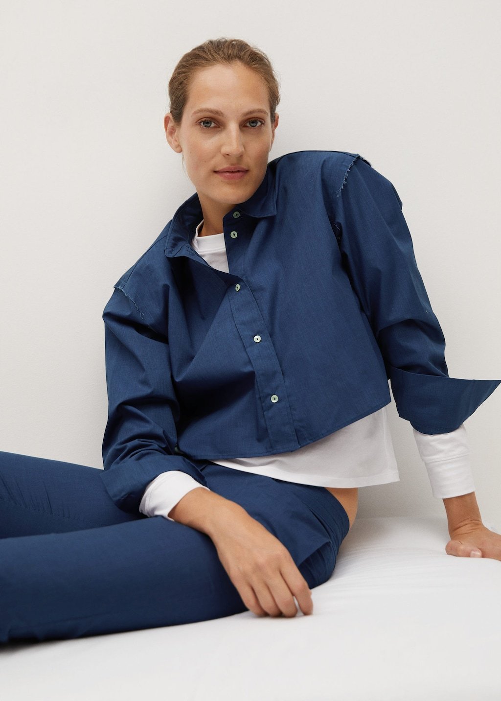 Cropped cotton shirt - Laurel Morgan