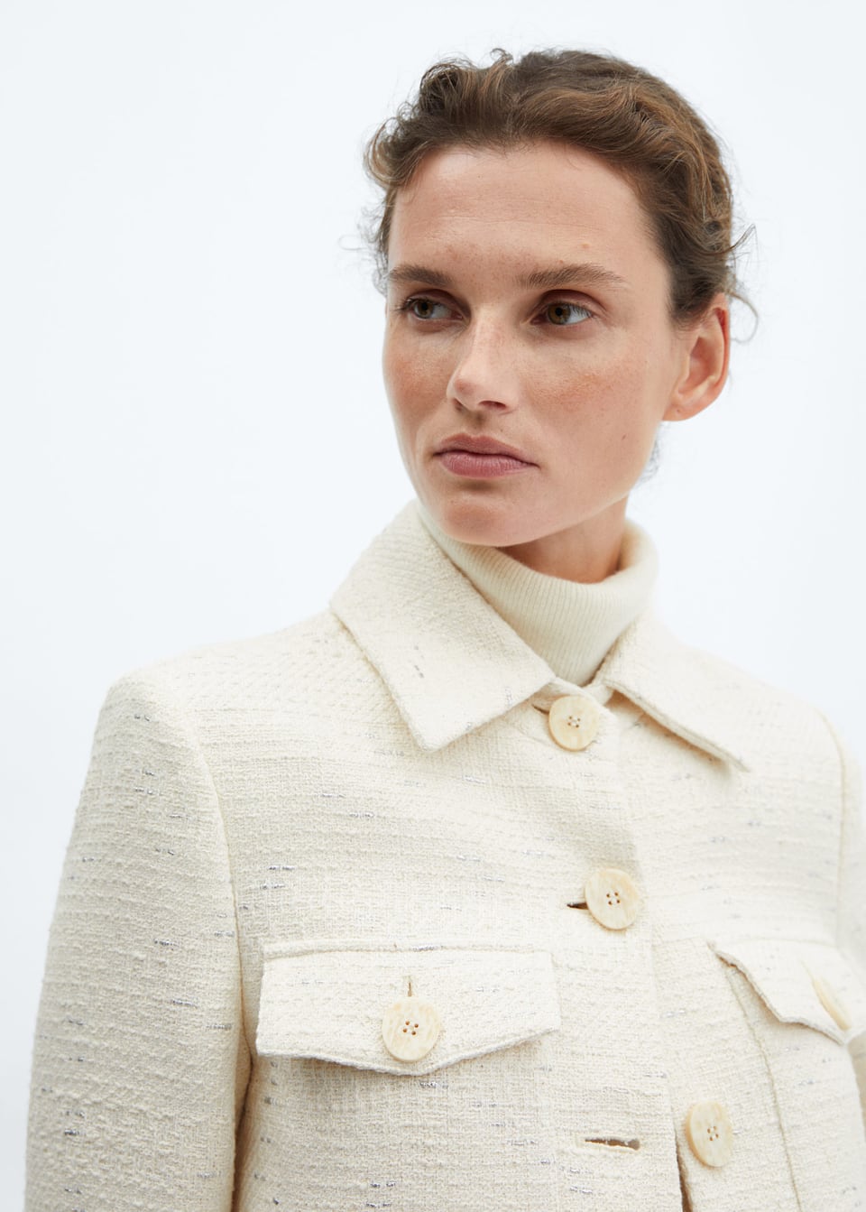 Cropped tweed jacket with pockets - Laurel Morgan