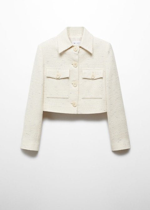 Cropped tweed jacket with pockets - Laurel Morgan