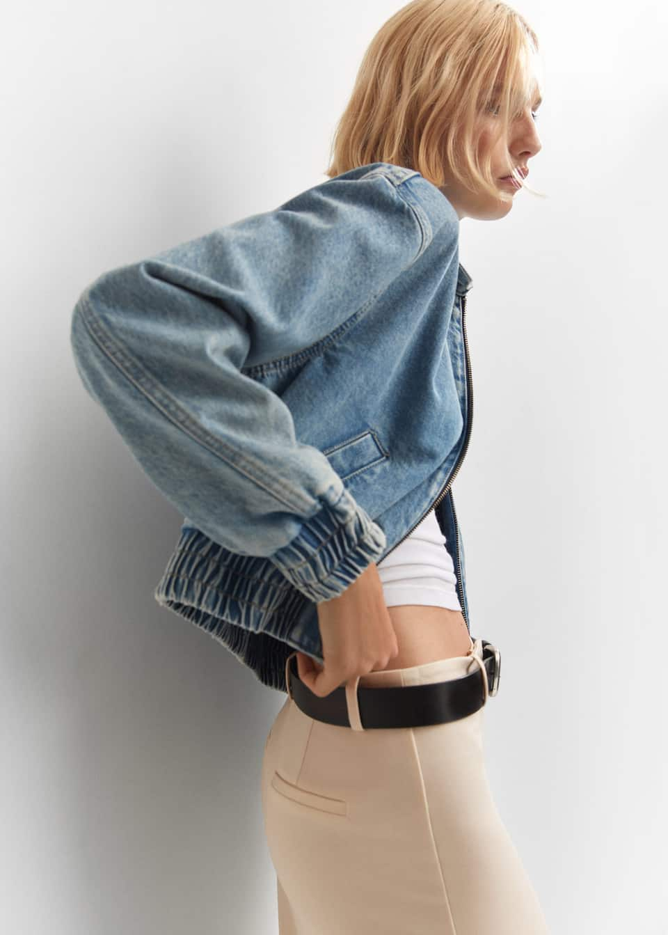 Denim bomber jacket - Laurel Morgan