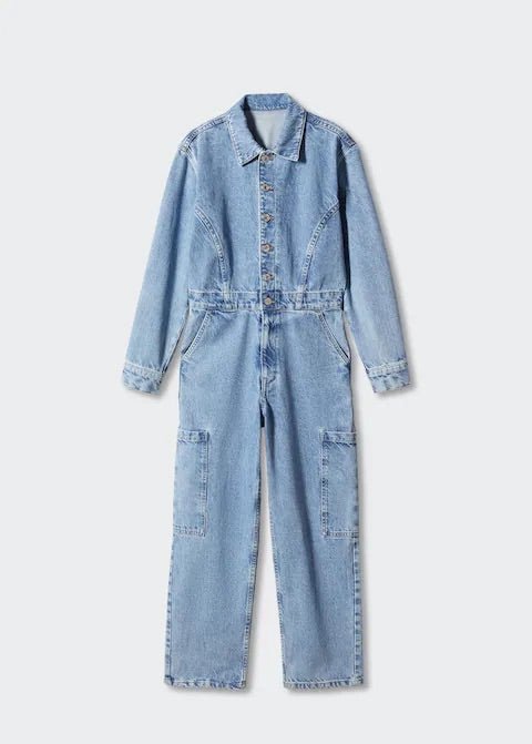 Denim cargo jumpsuit - Laurel Morgan