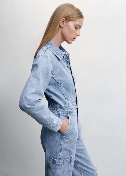 Denim cargo jumpsuit - Laurel Morgan