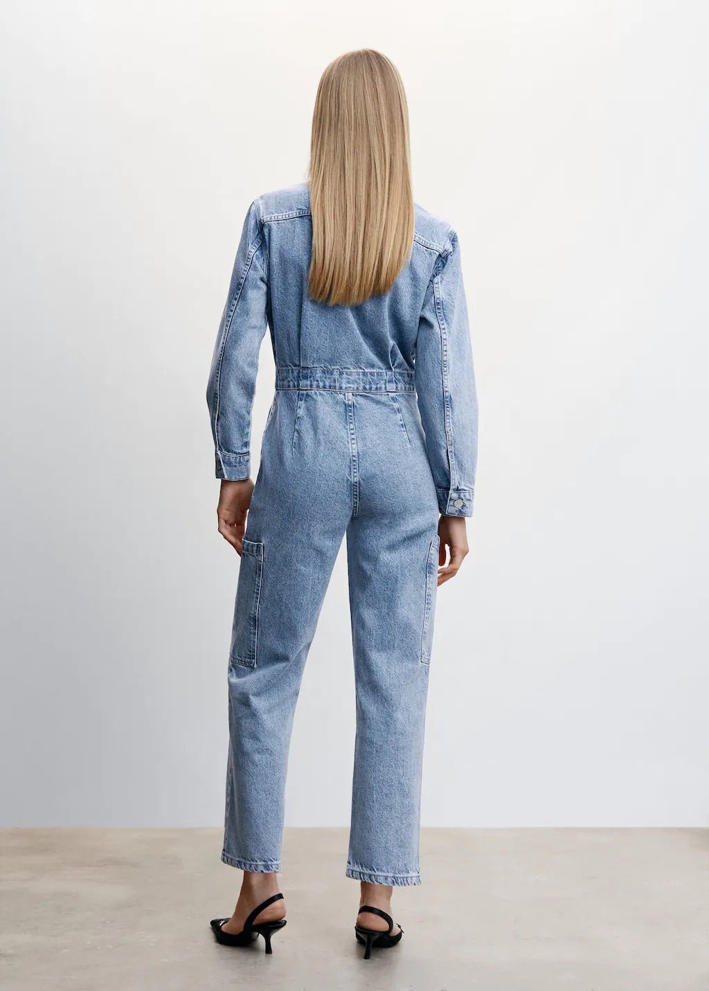 Denim cargo jumpsuit - Laurel Morgan