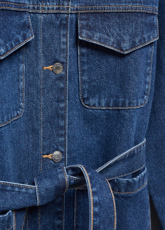 Denim jacket with belt - Laurel Morgan