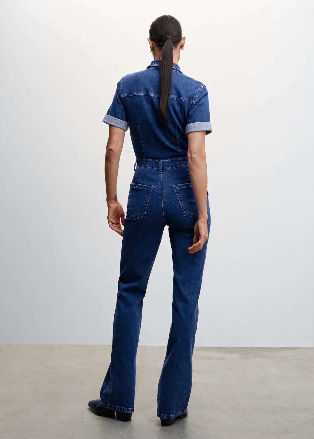 Denim zipper jumpsuit - Laurel Morgan