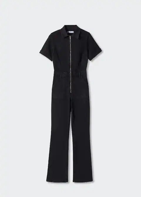 Denim zipper jumpsuit - Laurel Morgan