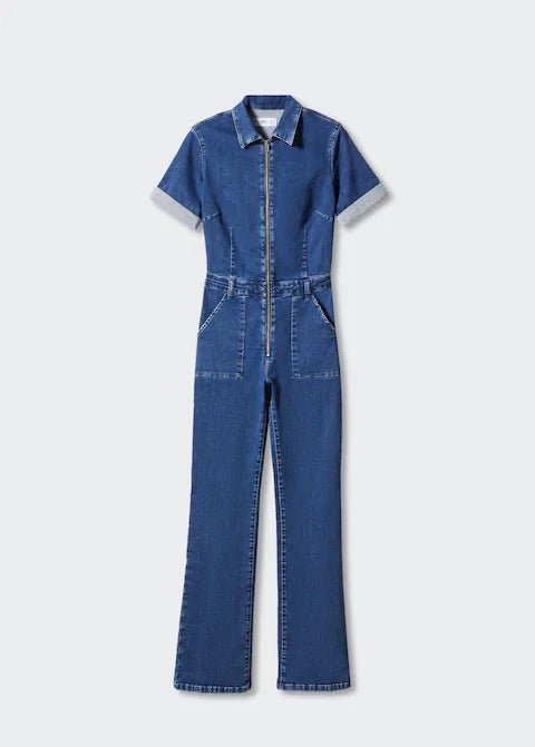 Denim zipper jumpsuit - Laurel Morgan