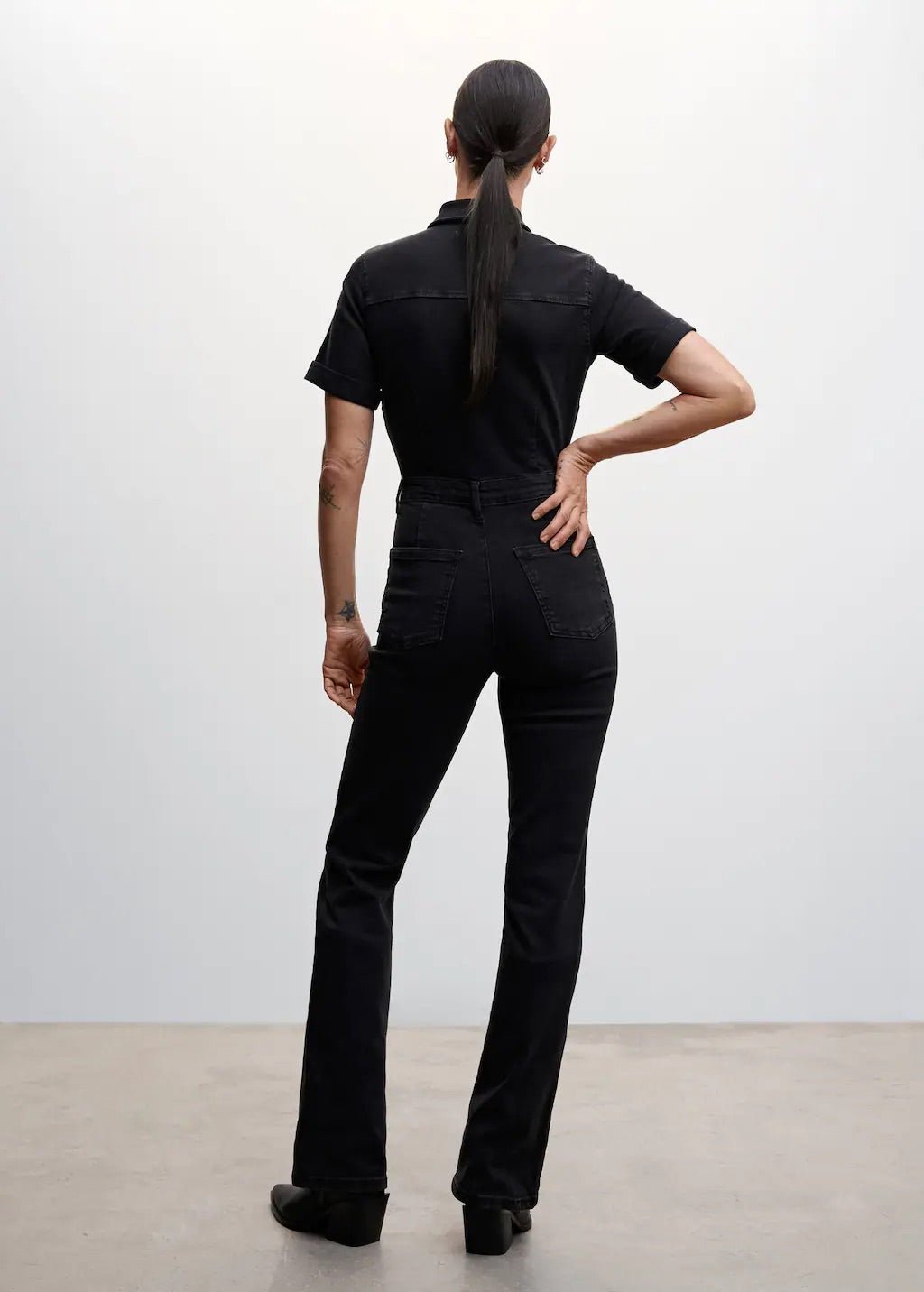 Denim zipper jumpsuit - Laurel Morgan