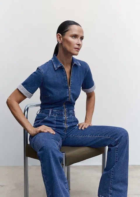 Denim zipper jumpsuit - Laurel Morgan