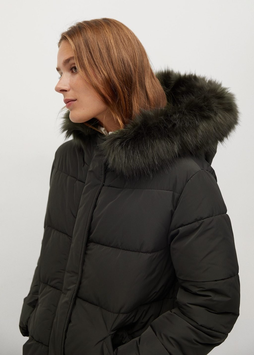 Detachable faux-fur quilted anorak - Laurel Morgan