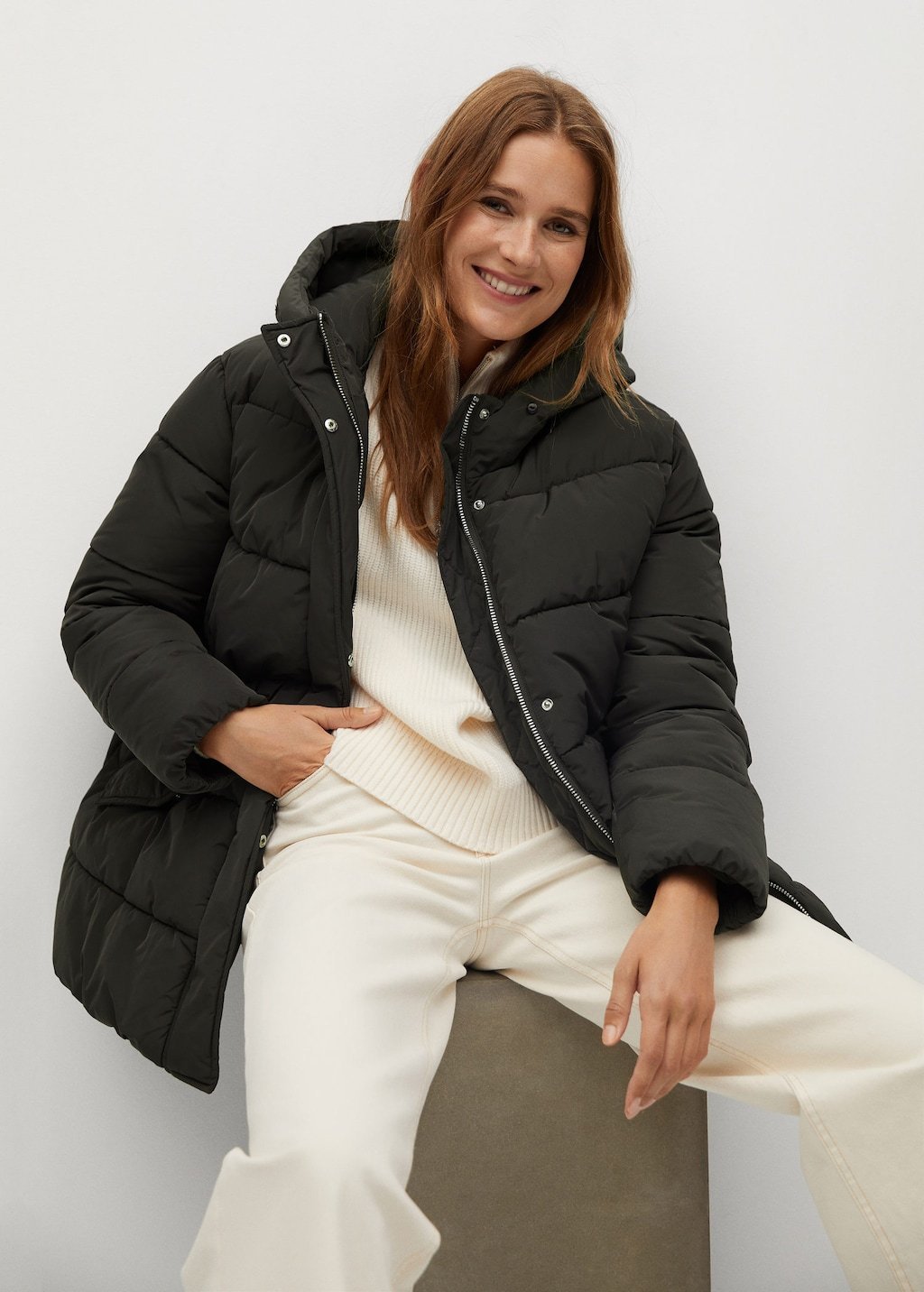 Detachable faux-fur quilted anorak - Laurel Morgan