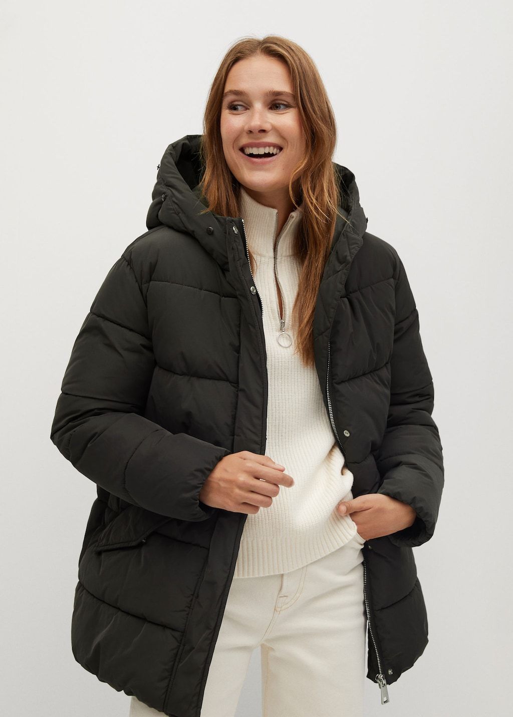 Detachable faux-fur quilted anorak - Laurel Morgan