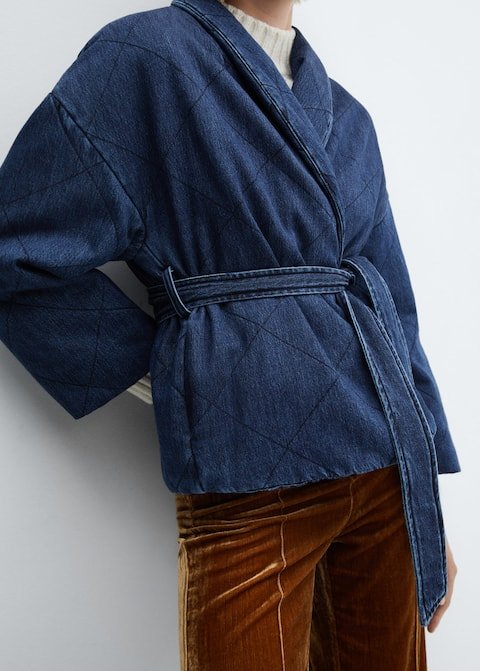 Double-breasted denim jacket - Laurel Morgan