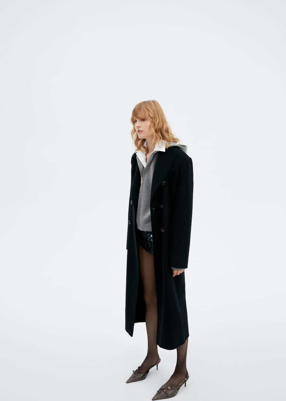 Double-breasted virgin wool coat - Laurel Morgan