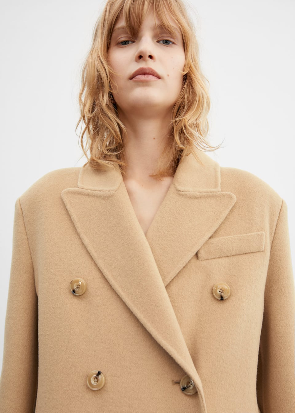 Double-breasted virgin wool coat - Laurel Morgan