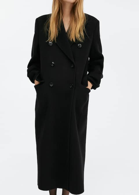 Double-breasted virgin wool coat - Laurel Morgan