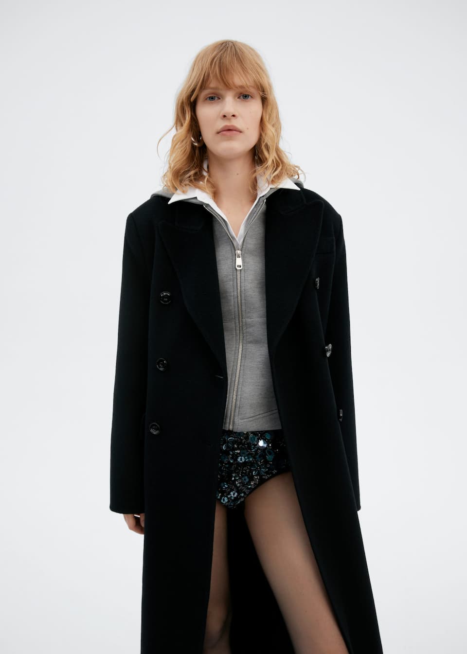 Double-breasted virgin wool coat - Laurel Morgan