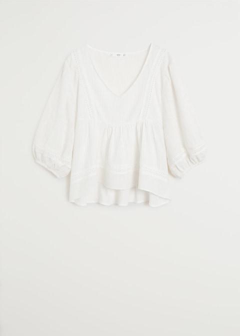 Embroidered cotton blouse - Laurel Morgan