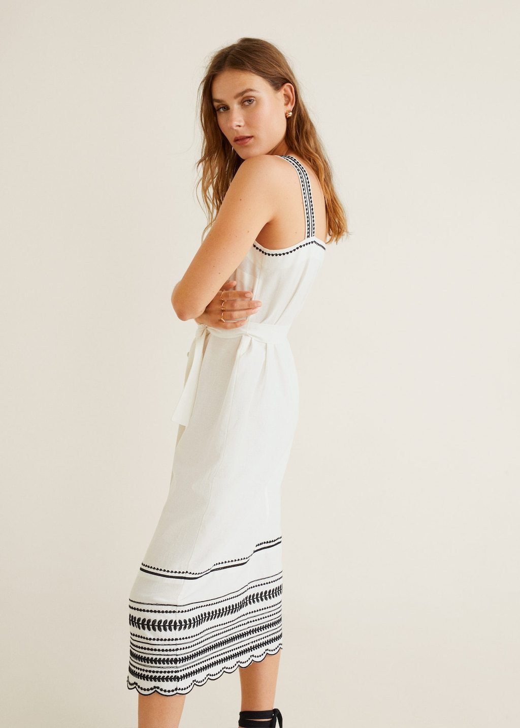 Embroidered cotton dress - Laurel Morgan