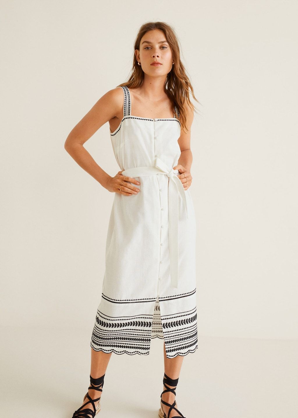 Embroidered cotton dress - Laurel Morgan