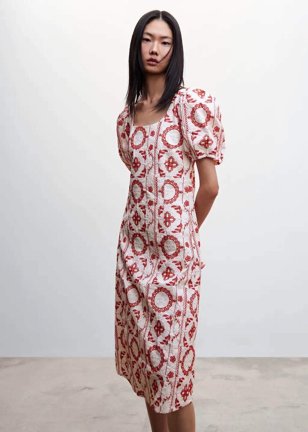 Embroidered cotton dress - Laurel Morgan