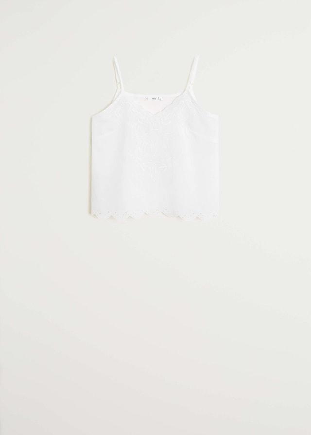 Embroidered cotton top - Laurel Morgan