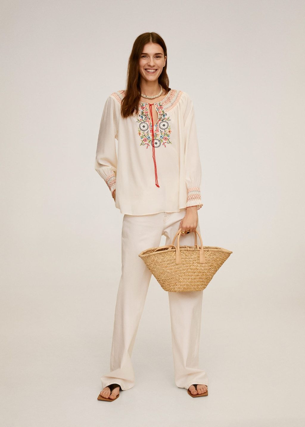 Embroidered details blouse - Laurel Morgan