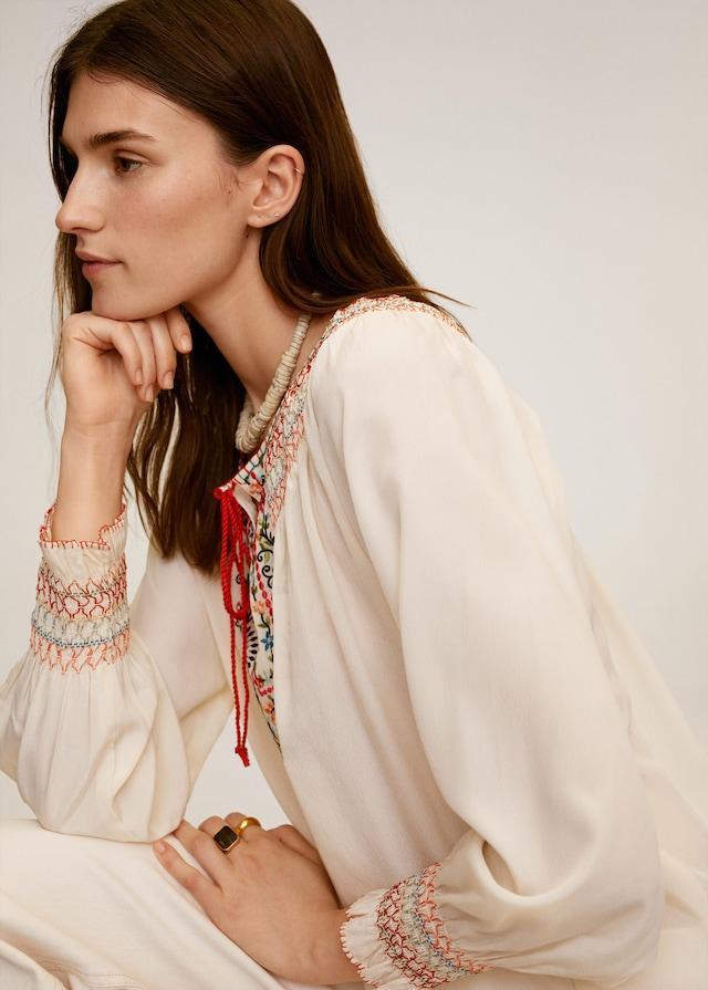 Embroidered details blouse - Laurel Morgan