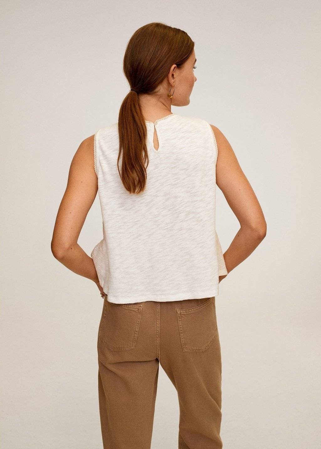 Embroidered open-work top - Laurel Morgan