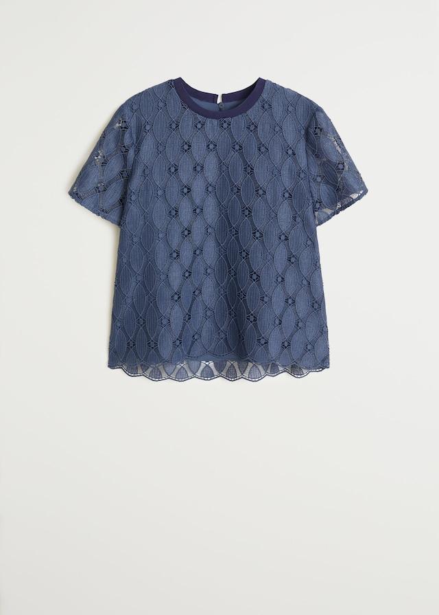 Embroidered openwork shirt - Laurel Morgan