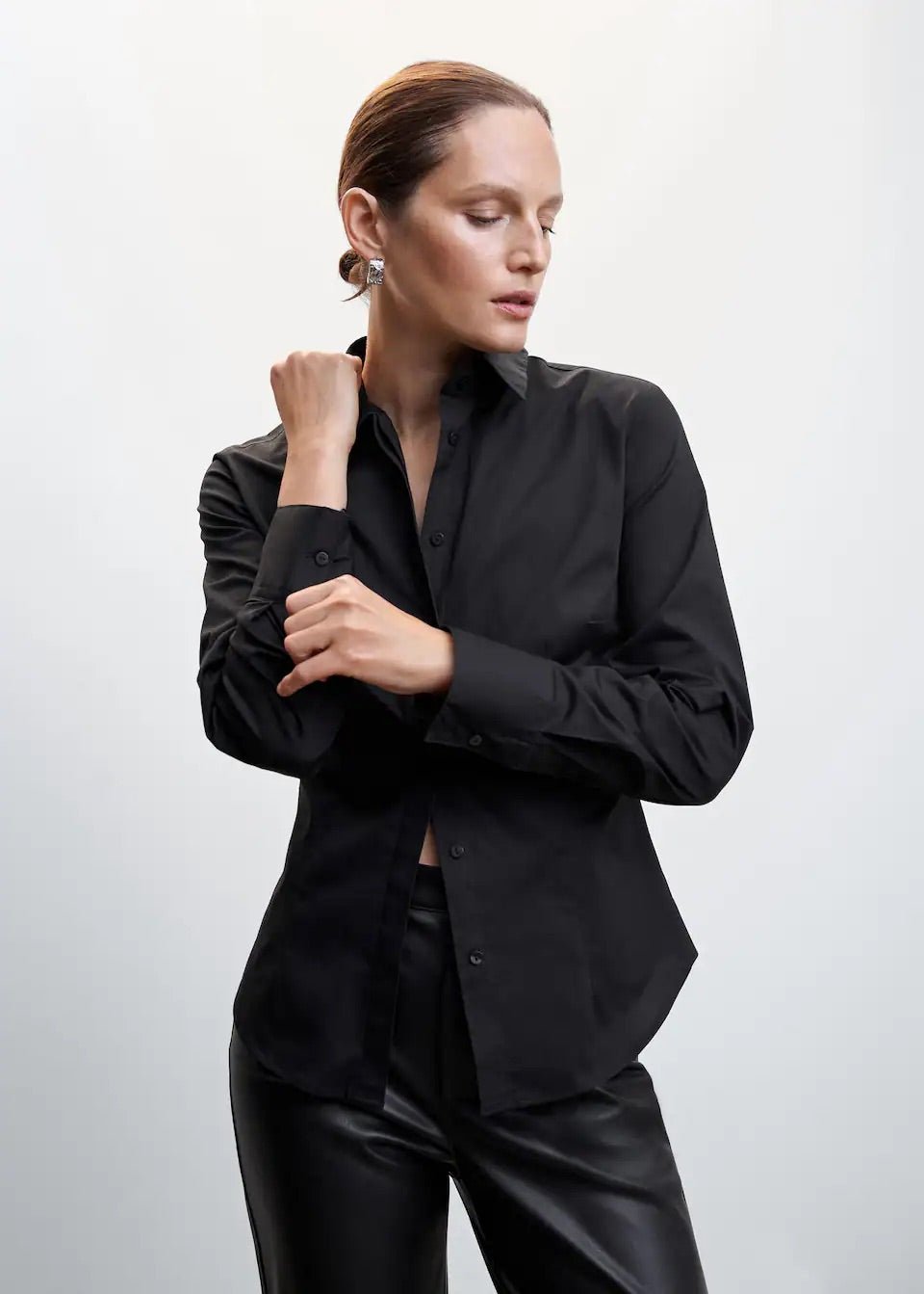 Essential cotton-blend shirt - Laurel Morgan