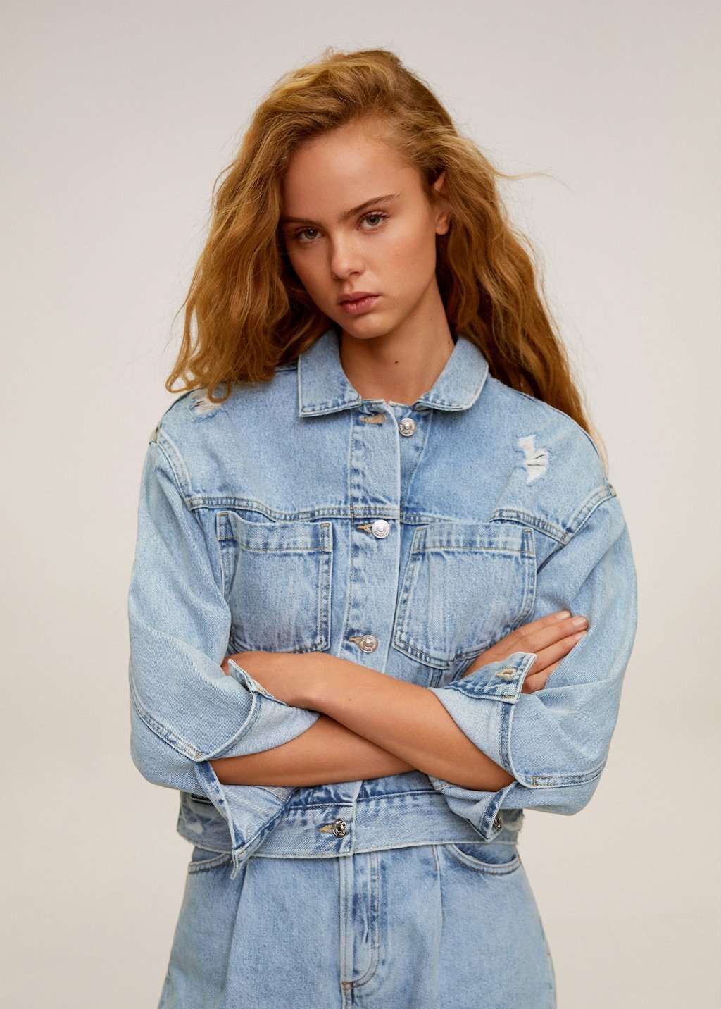 Faded denim jacket - Laurel Morgan