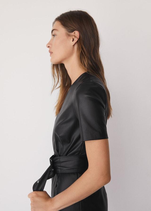 Faux-leather dress - Laurel Morgan