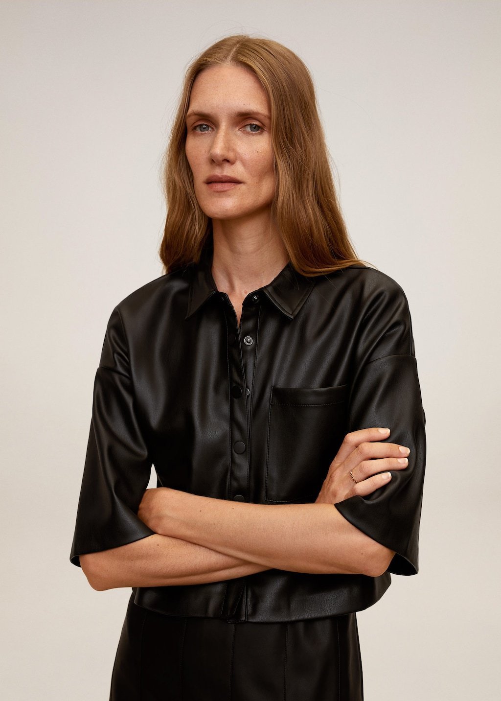 Faux-leather shirt - Laurel Morgan