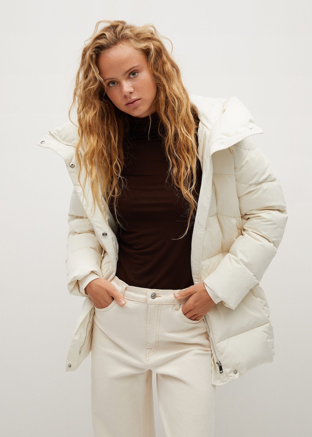 Feather down hooded coat - Laurel Morgan