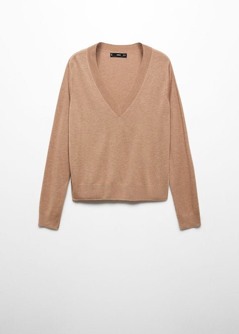 Fine-knit V-neck sweater - Laurel Morgan