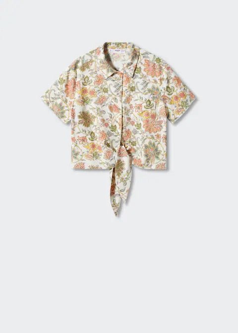 Floral linen-blend shirt - Laurel Morgan