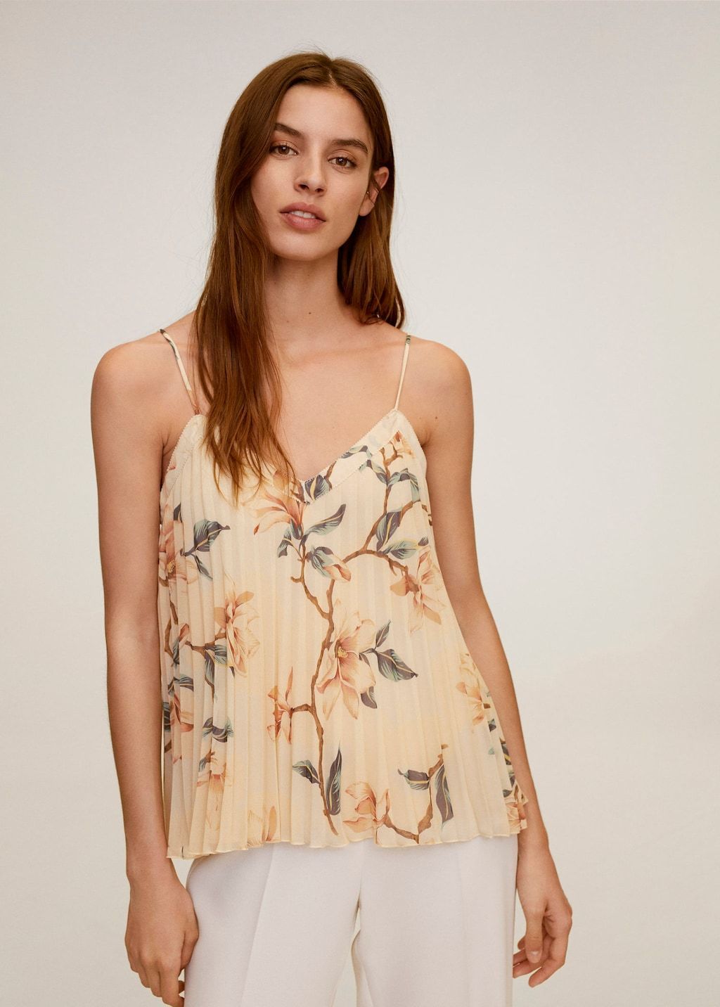 Floral pleated top - Laurel Morgan