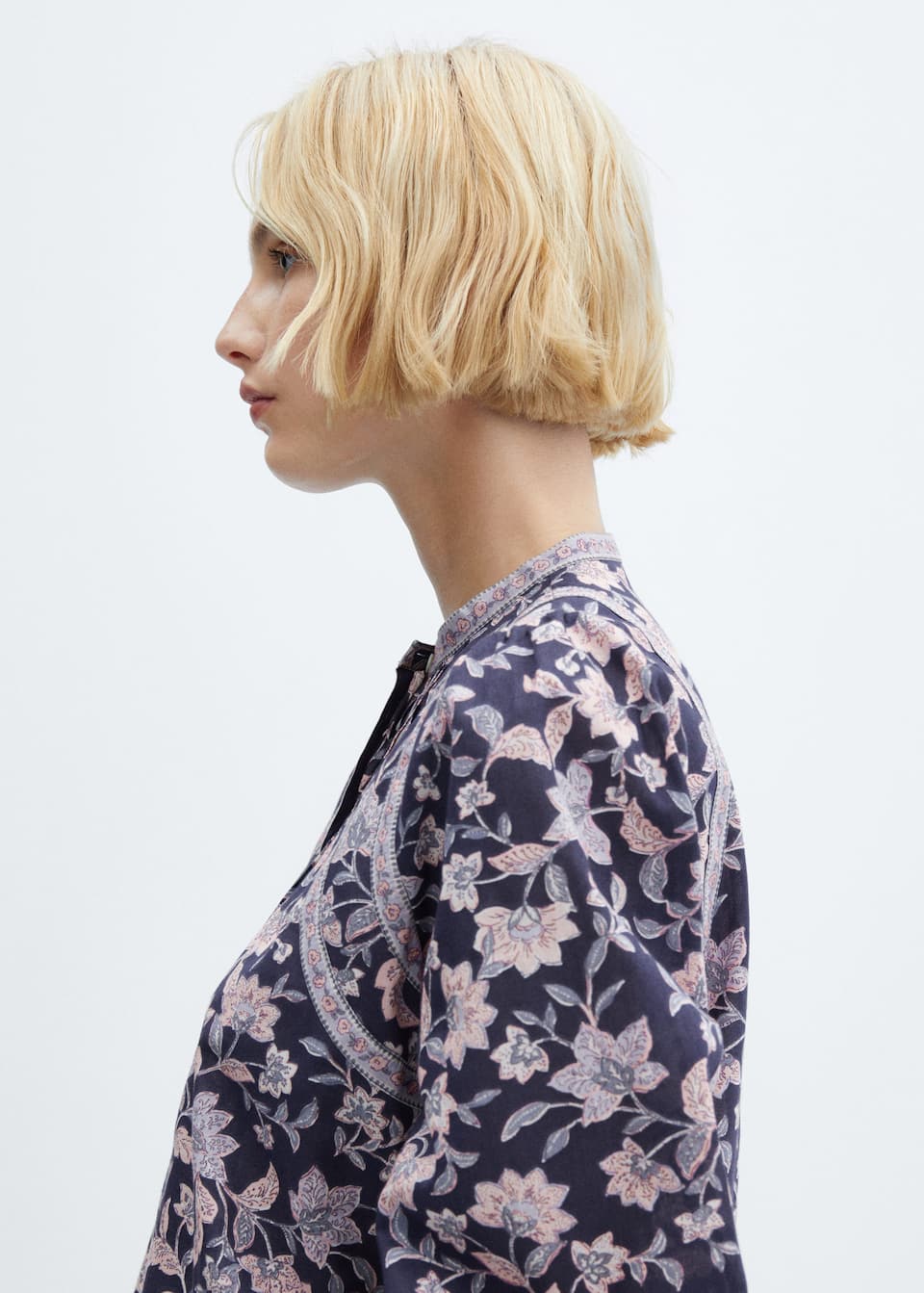 Floral-print cotton blouse - Laurel Morgan